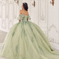 Off The Shoulder Flutter Sleeve Gown by Cinderella Divine 15725 - Quinceanera