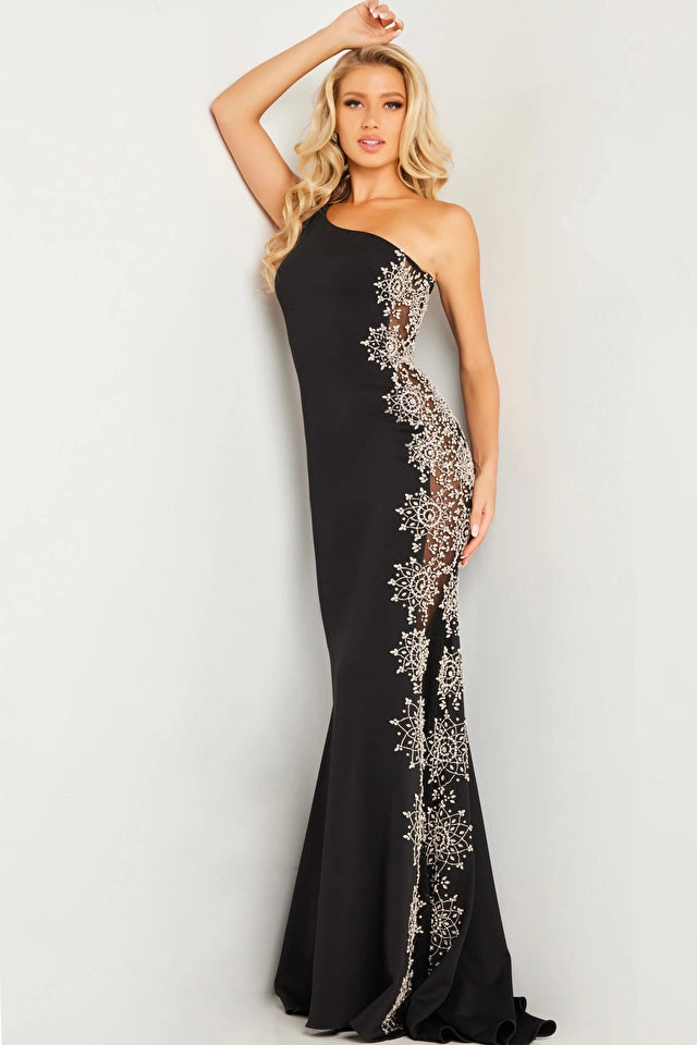 Jovani 22500 One Shoulder Embellished Dress - Special Occasion