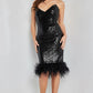 Jovani 22544 Sequin Fitted Strapless Short Dress