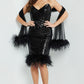 Jovani 22544 Sequin Fitted Strapless Short Dress