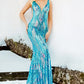 Jovani 22770 Sequin Fitted Plunging Neck Sheath Dress - Special Occasion/Curves