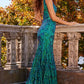 Jovani 22811 Sequin Embellished V-Neck Sheath Dress - Special Occasion/Curves