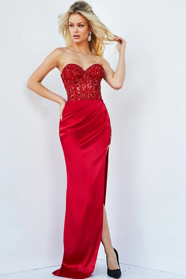 Jovani 22911 Sweetheart Neckline Strapless Dress - Special Occasion/Curves