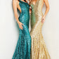 Jovani 23079 Fitted V-Neckline Sequin Gown - Special Occasions/Curves