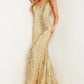 Jovani 23079 Fitted V-Neckline Sequin Gown - Special Occasions/Curves