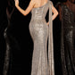 Jovani 23355 Embellished One Shoulder Formal Gown - Special Occasion/Curves