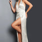 Jovani 23372 Embellished Sexy Halter Dress with Side Slit - Special Occasion