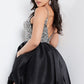 Jovani 23561 Embellished Bodice Flare Skirt Short Dress