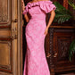 Jovani 23847 Floral Off The Shoulder Brocade Fitted Gown - Special Occasion/Curves