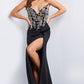 Jovani 23938 Embellished Strapless V-Neckline Dress - Special Occasion/Curves