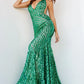 Jovani 24097 Sequin V-Neckline Sheath Dress - Special Occasion/Curves