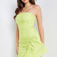 Jovani 24648 Strapless Ruched Straight Neckline Short Dress