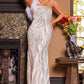 Jovani 25690 Embellished Feather One Shoulder Dress - Special Occasion/Curves