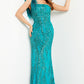 Jovani 25690 Embellished Feather One Shoulder Dress - Special Occasion/Curves