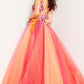 Jovani 25800 Floral Appliques Tulle A-Line Ballgown - Special Occasion/Curves