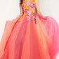 Jovani 25800 Floral Appliques Tulle A-Line Ballgown - Special Occasion/Curves