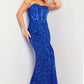 Jovani 26125 Strapless Sequin High Slit Dress - Special Occasion