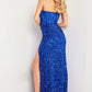 Jovani 26125 Strapless Sequin High Slit Dress - Special Occasion