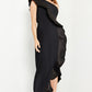 Jovani 26160 One Shoulder Ruffle Slit Formal Gown - Special Occasion/Curves