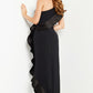 Jovani 26160 One Shoulder Ruffle Slit Formal Gown - Special Occasion/Curves