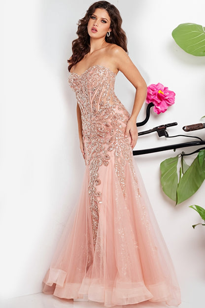 Jovani 37412 Sweetheart Neckline Embellished Dress - Special Occasion/Curves