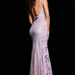 Jovani 37648 Sequin Spaghetti Straps Sheath Dress - Special Occasion