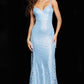 Jovani 37648 Sequin Spaghetti Straps Sheath Dress - Special Occasion