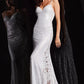 Jovani 37648 Sequin Spaghetti Straps Sheath Dress - Special Occasion