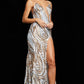 Jovani 37964 Spaghetti Strap Mermaid Leg Slit Dress - Special Occasion