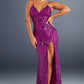 Jovani 38337 Embellished Sheath High Slit Dress - Special Occasion/Curves