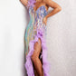 Jovani 38678 One Shoulder Sequin & Feather Dress - Special Occasion/Curves