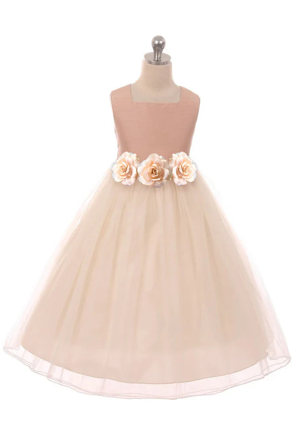 Poly Silk Tulle Girl Party Dress Plus Size by AS428 Kids Dream - Girl Formal Dresses