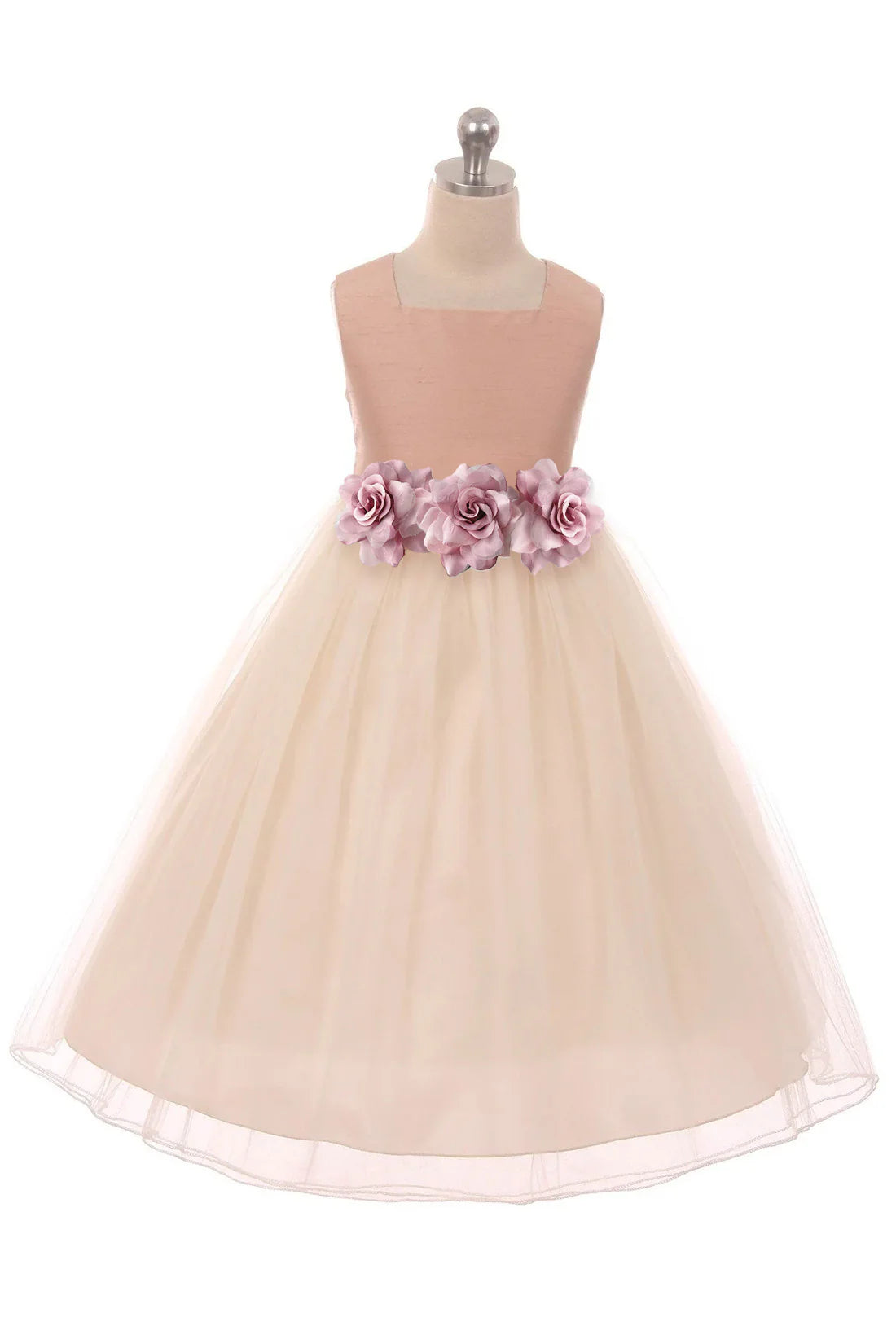 Poly Silk Tulle Girl Party Dress Plus Size by AS428 Kids Dream - Girl Formal Dresses