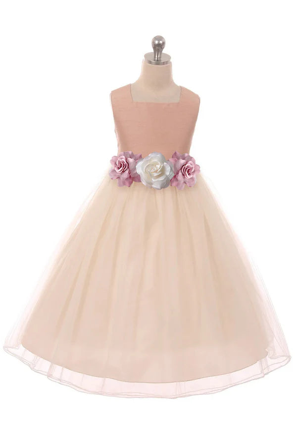 Poly Silk Tulle Girl Party Dress Plus Size by AS428 Kids Dream - Girl Formal Dresses