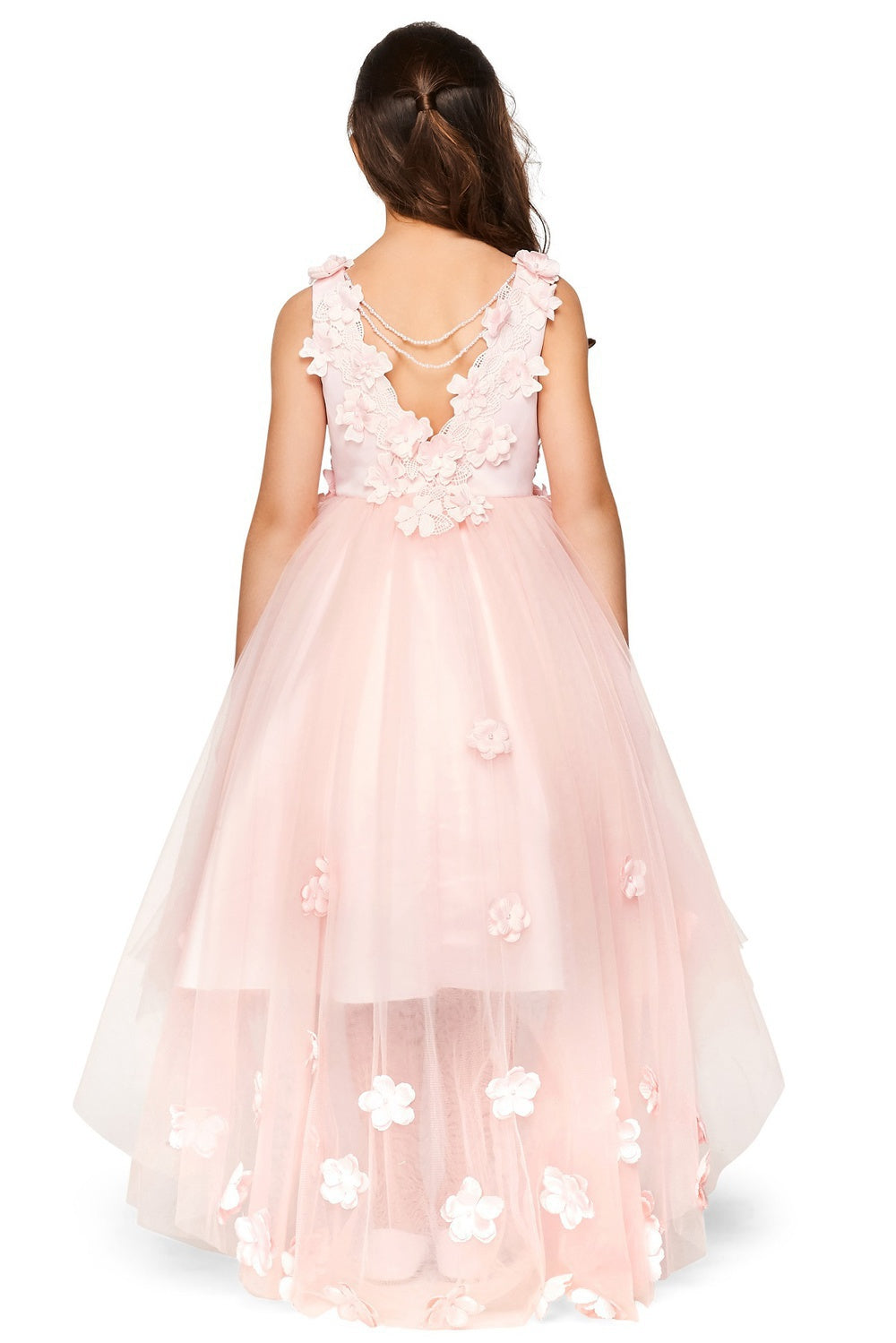 Beautiful 3D Flower Lace Girl Party Dress by Cinderella Couture USA AS5077N