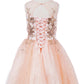 Satin Glittered Tulle Girl Party Dress by Cinderella Couture USA AS5121