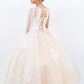 Beautiful Illusion Tulle 3D Flower Girl Dress by Cinderella Couture USA AS5126