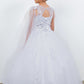 Beautiful Illusion Tulle 3D Flower Girl Dress by Cinderella Couture USA AS5126