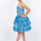 Glitter Flower One Shoulder Girl Party Dress by Cinderella Couture USA AS5132