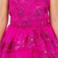 Glitter Flower One Shoulder Girl Party Dress by Cinderella Couture USA AS5132