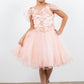 Glittter Flower Shoulder Strap Girl Party Dress by Cinderella Couture USA AS5134