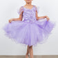 Glittter Flower Shoulder Strap Girl Party Dress by Cinderella Couture USA AS5134