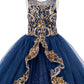 Cinderella Couture USA AS5163 Satin Glittered Tulle Mini Quince Gown