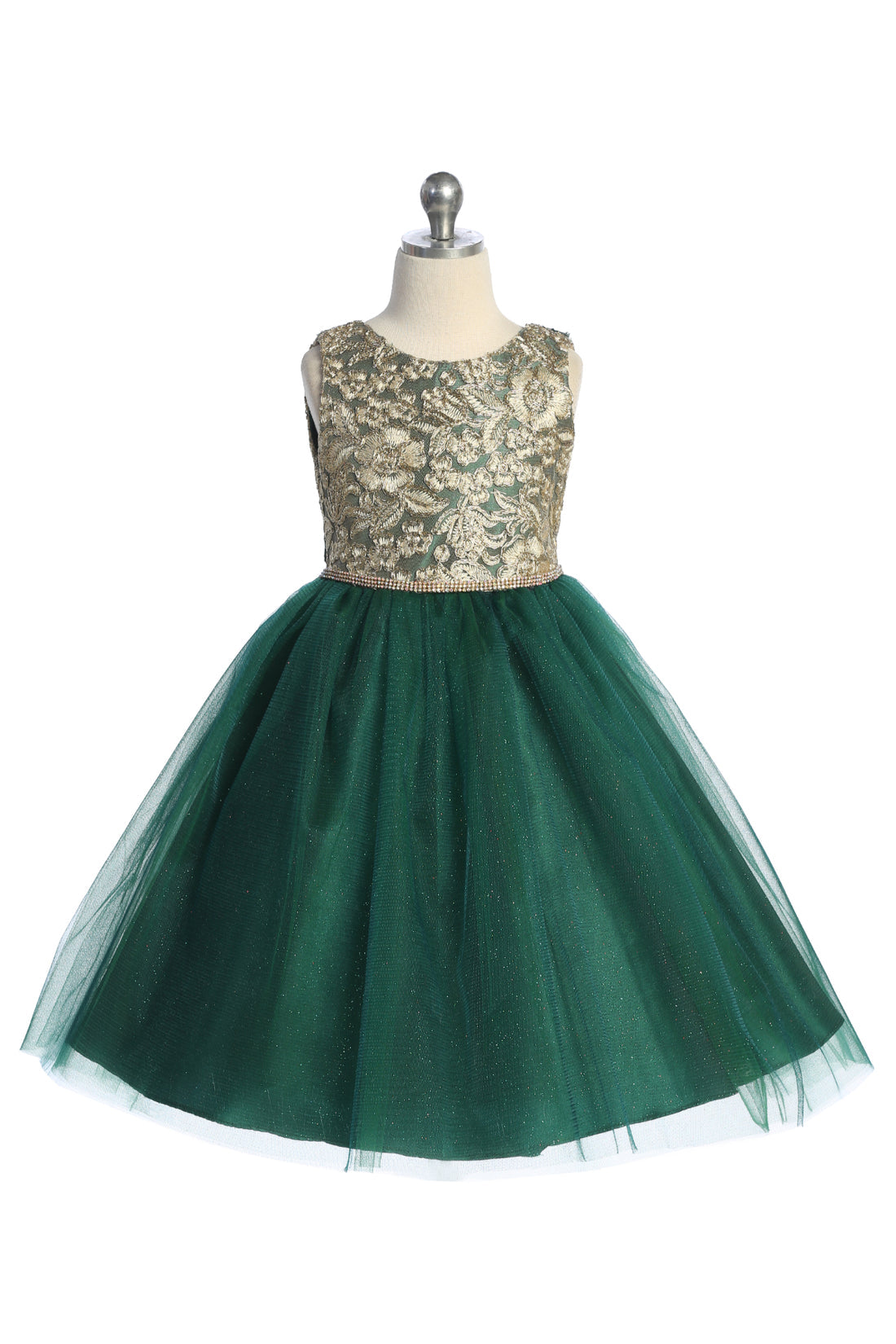 AS560 Kids Dream - Embroidered Lace V Back & Bow Girl Dress