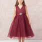 Baby Girl Glitter V Neck Tulle Dress by TIPTOP KIDS - AS5698S