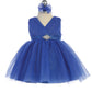 Baby Girl Glitter V Neck Tulle Dress by TIPTOP KIDS - AS5698S