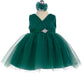 Baby Girl Glitter V Neck Tulle Dress by TIPTOP KIDS - AS5698S