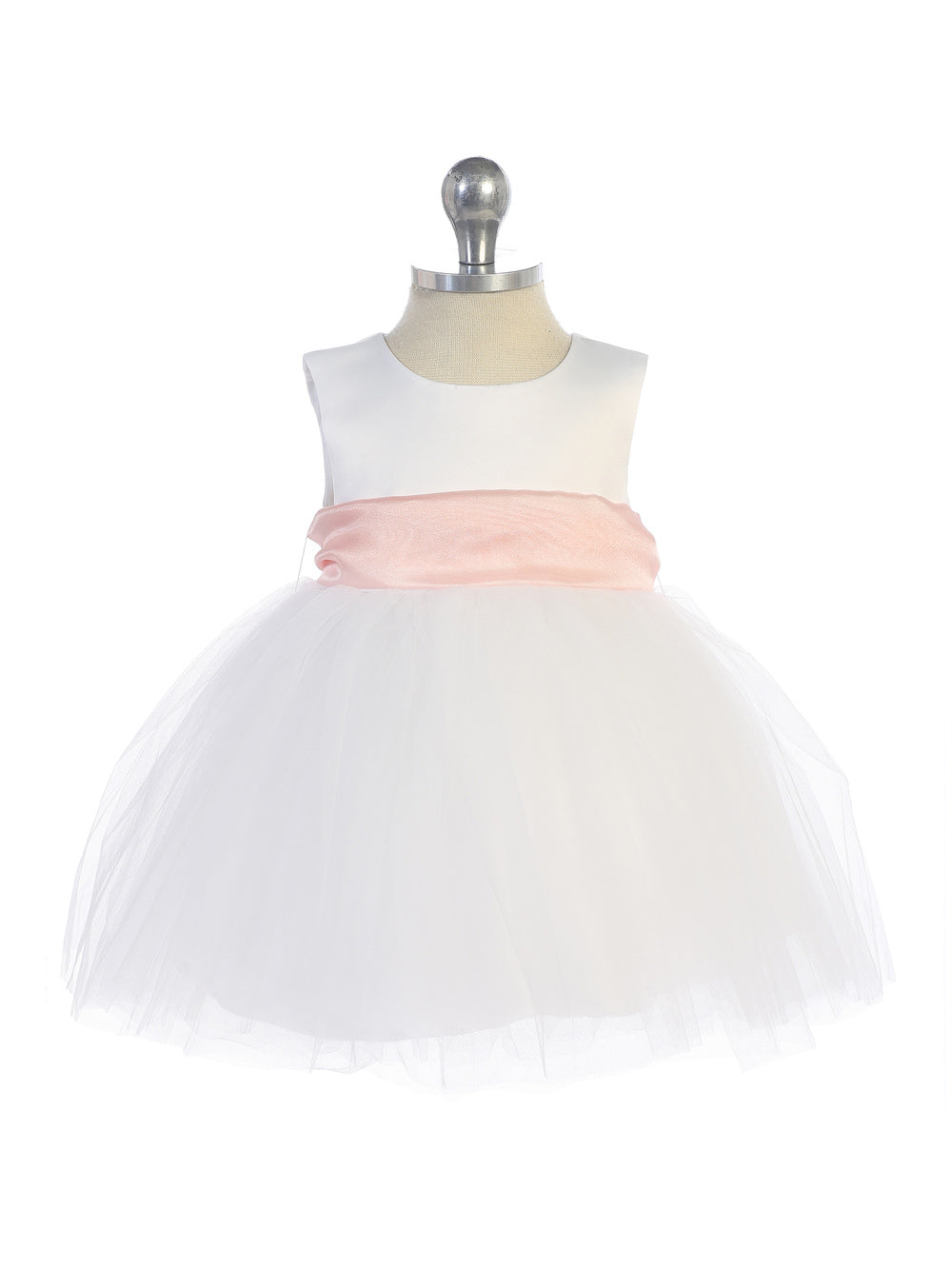 Baby Girl Satin Bodice Tulle Dress by TIPTOP KIDS - AS5700S