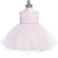 Baby Girl Sleeveless Criss Cross Beaded Bodice Dress by TIPTOP KIDS - AS5782S