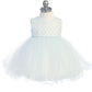 Baby Girl Sleeveless Criss Cross Beaded Bodice Dress by TIPTOP KIDS - AS5782S